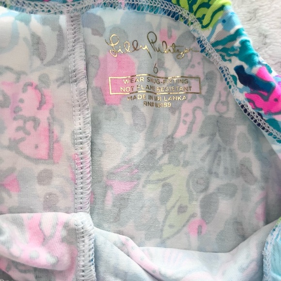 Lilly Pulitzer Girls Mini Sammy Pajama Set in Multi Dive Bar - Picture 6 of 6